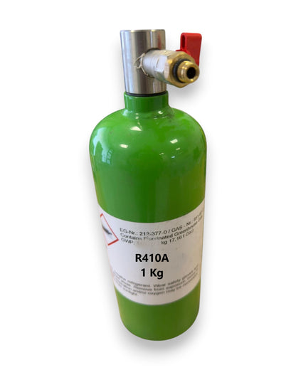 R410A Klimagas Kältemittel Füllgewicht 1 Kg Aufladbarem Zylinder 1/4 Anschluss