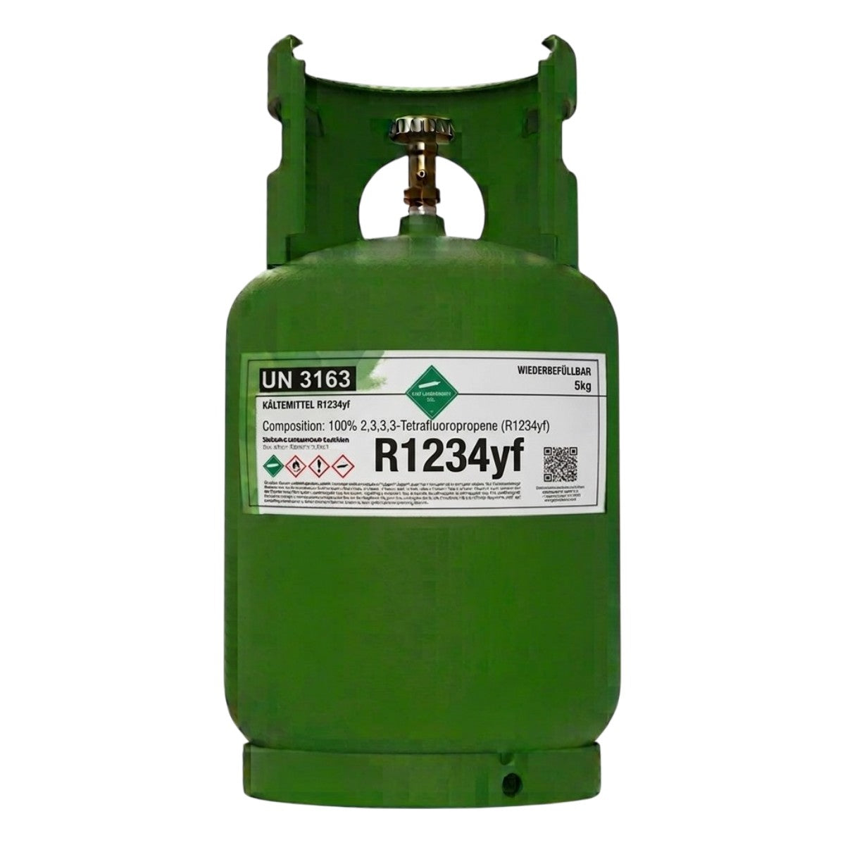 R1234YF Kältemittel für PKW-Klimaanlagen, 5 kg aufladbarer Zylinder