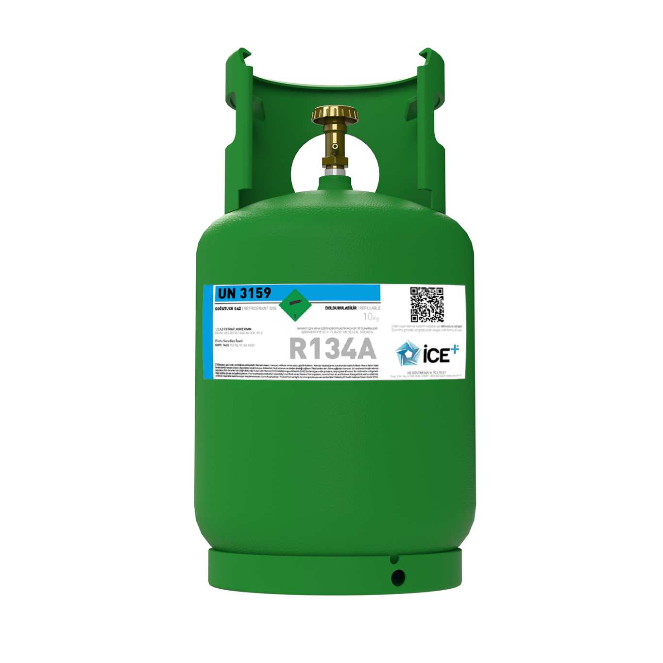 R134A Klimagas Kältemittel Füllgewicht  12 Kg Aufladbarem  Zylinder  1/4 Anschluss