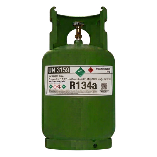 R134A Klimagas Kältemittel 12 kg aufladbarer Zylinder mit 1/4 Anschluss