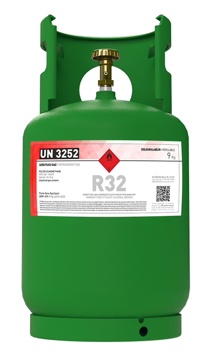 R32  Klimagas Kältemittel Füllgewicht 9 Kg Aufladbarem  Zylinder  1/4 Anschluss