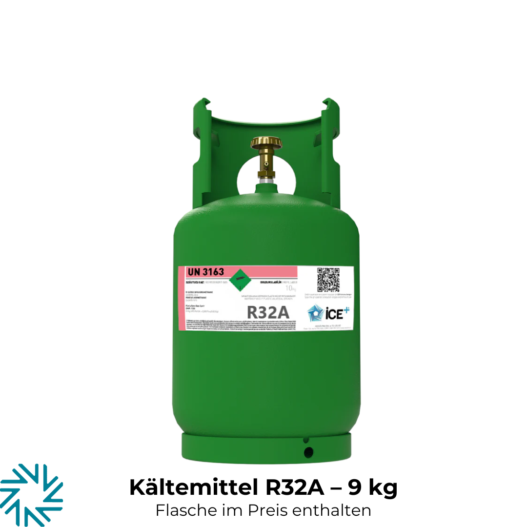 R32A Klimagas Kältemittel Füllgewicht 9 Kg Aufladbarem  Zylinder  1/4 Anschluss
