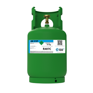 R407C Klimagas Kältemittel 10 kg aufladbarer Zylinder mit 1/4 Anschluss