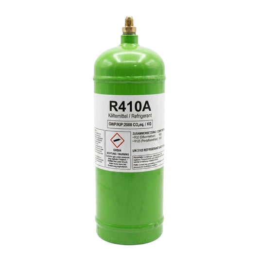 R410A Klimagas Kältemittel 1800 gr aufladbarer Zylinder mit 1/4 Anschluss