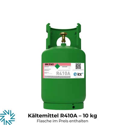 R410A Klimagas Kältemittel Füllgewicht 10 Kg Aufladbarem Zylinder 1/4 Anschluss