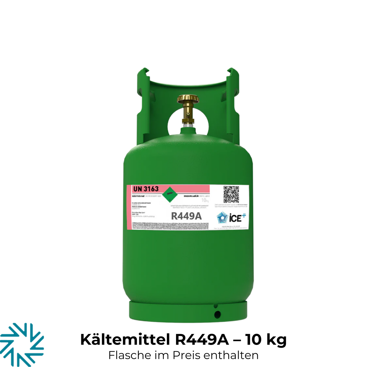 R449A Klimagas Kältemittel Füllgewicht 10 Kg Aufladbarem Zylinder 1/4 Anschluss