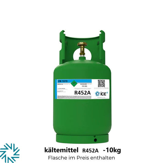 R452A Klimagas Kältemittel 10 kg aufladbarer Zylinder mit 1/4 Anschluss