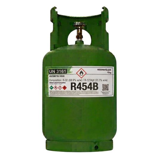 R454B Klimagas Kältemittel Füllgewicht 10 Kg Aufladbarem Zylinder 1/4 Anschluss
