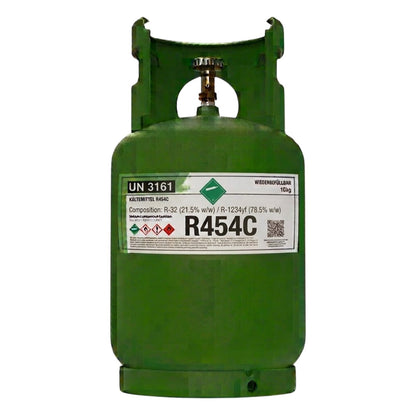 R454C Klimagas Kältemittel, 10 kg aufladbarer Zylinder, 1/4 Anschluss
