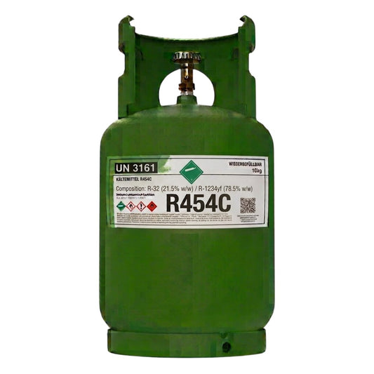R454C Klimagas Kältemittel, 10 kg aufladbarer Zylinder, 1/4 Anschluss