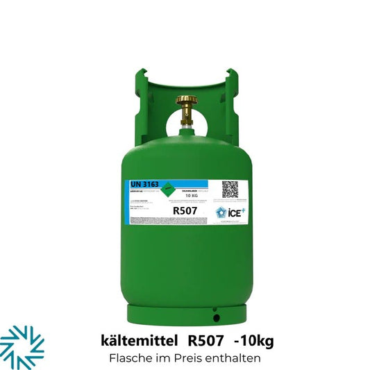 R507 Klimagas Kältemittel Füllgewicht  10 Kg Aufladbarem  Zylinder  1/4 Anschluss
